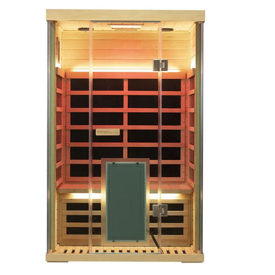 Infrared Sauna Built for Full-Spectrum Wellness, 2-Person Hemlock Design, Smart App Control, Ultra-Low EMF