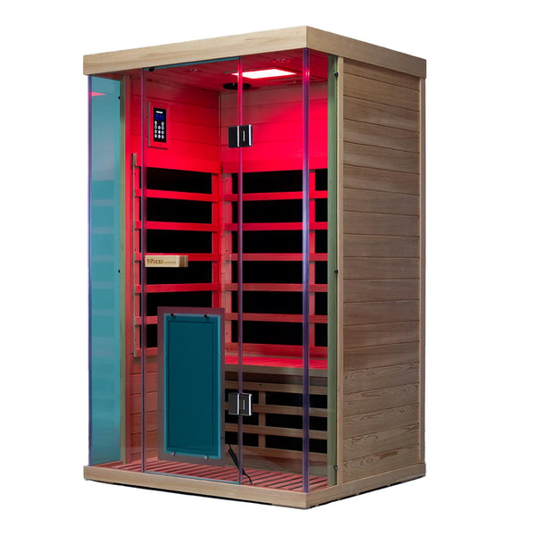 Infrared Sauna Built for Full-Spectrum Wellness, 2-Person Hemlock Design, Smart App Control, Ultra-Low EMF