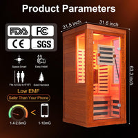 Infrared Sauna with Fda-Certified Red Light Therapy 660Nm & 850Nm